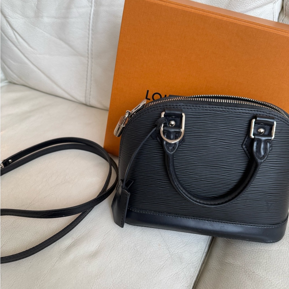 Louis Vuitton Black Mini Bag with Silver Hardware